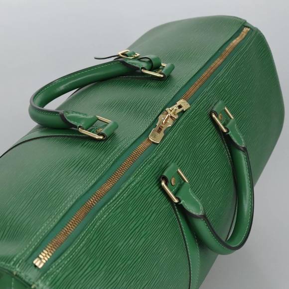 LOUIS VUITTON Epi Keepall 50 Boston Bag Green M42964 LV Auth 95933 - Picture 6 of 16